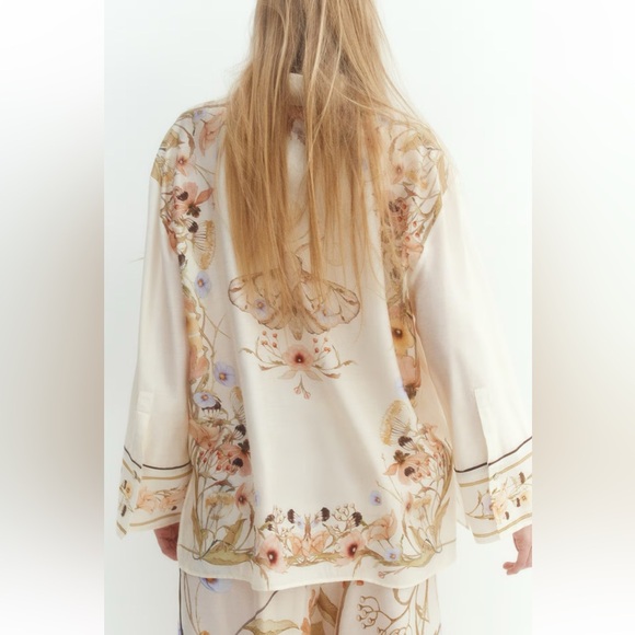 NWT H&M FLORAL-MOTIF SHIRT & PANTS - Picture 6 of 10
